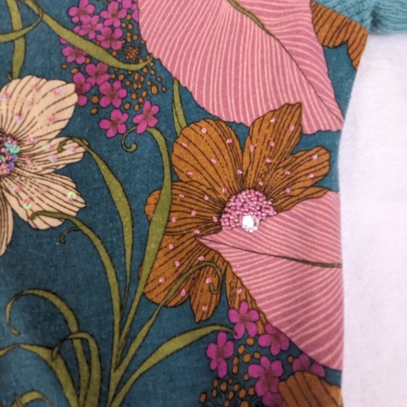 LE Rosee Embellished Floral Cardigan - Beautifully beaded Medium Seafoam… - Picture 11 of 14